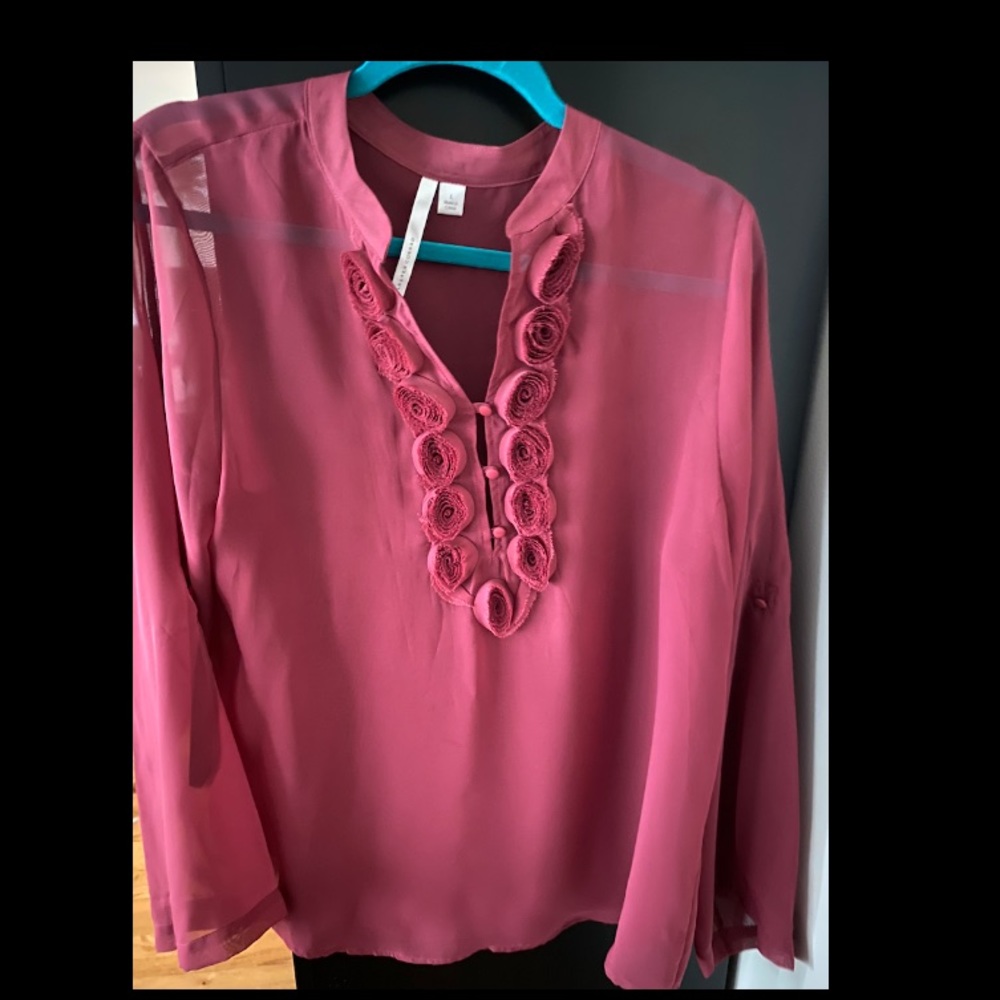 Sheer rosette tunic